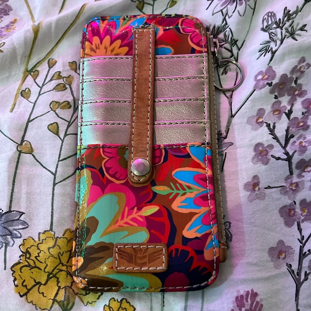 Floral/multi-colored Consuela card holder